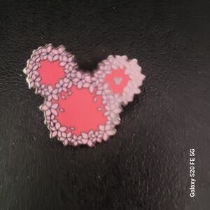 Unoffical White and Red Floral Enamel Pin